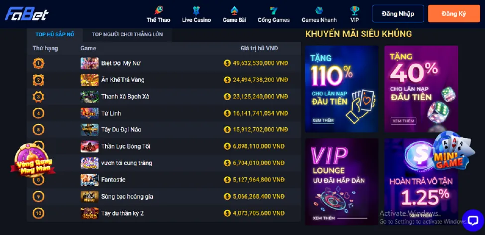 Sự kiện vòng quay may mắn Nohu90